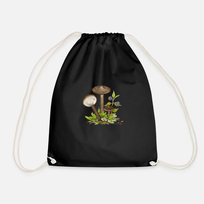 Mohrenkopf (Lactarius lignyotus), ein Speisepilz - Turnbeutel - Schwarz