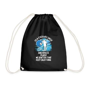 Boule Pétanque Boccia Boules Chocolat - Sac de sport léger - noir - Devant