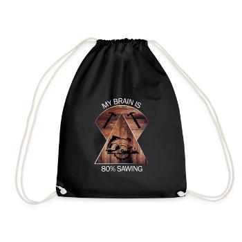 Carpenter, carpenter, carpenter, carpenter, craftsman, wood - Drawstring Bag - black - Front
