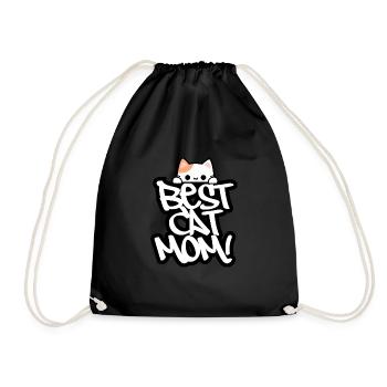 Best Cat mom - Turnbeutel - Schwarz - Vorne
