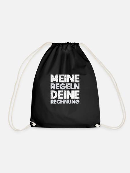 Meine Regeln, Deine Rechnung - Turnbeutel - Schwarz