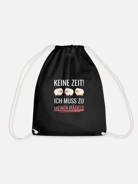 Schaf Bauer Bauernhof Tier Mädchen Geschenk Schaf - Turnbeutel - Schwarz