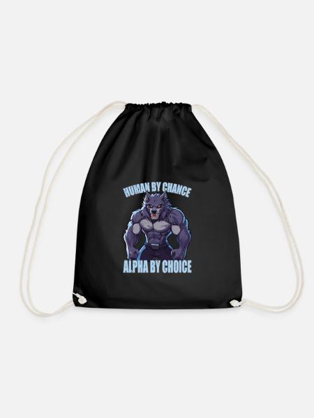 Human By Chance Alpha By Choice Cool Angry Alpha - Turnbeutel - Schwarz