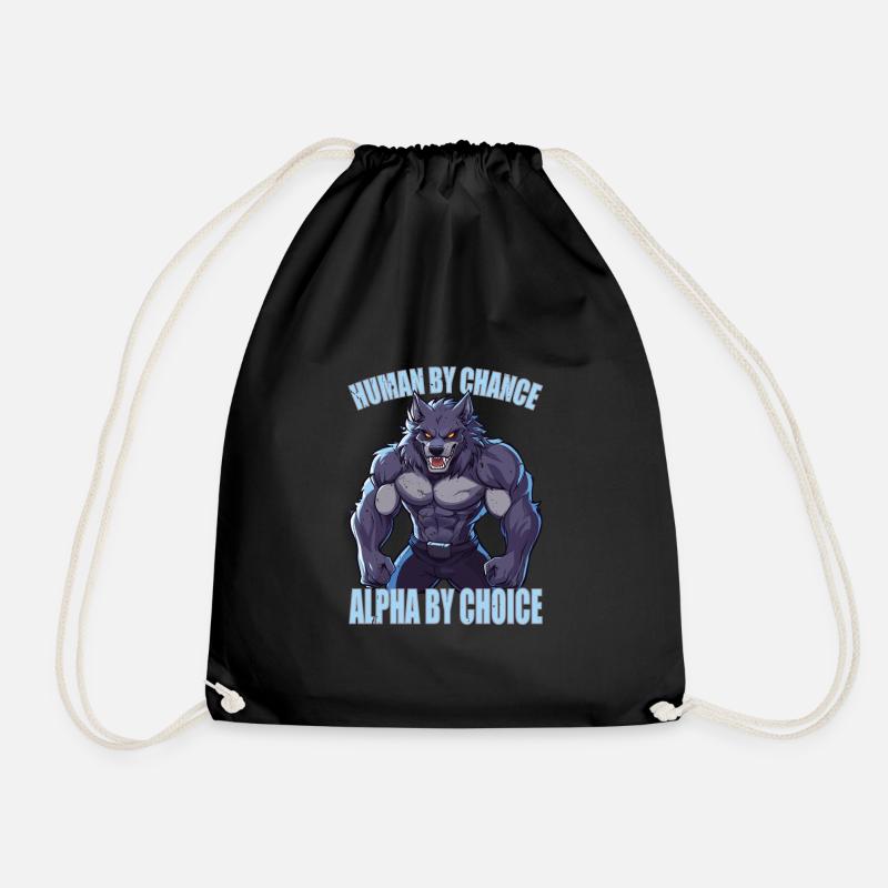 Human By Chance Alpha By Choice Cool Angry Alpha - Turnbeutel - Schwarz