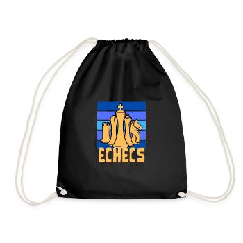 échec pièces et jeu bleu chess - Sac de sport léger - noir - Devant
