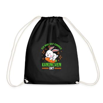 Ich Mag Halt Einfach Kaninchen - Turnbeutel - Schwarz - Vorne