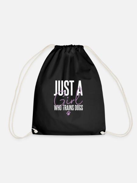 Dog Trainer Dog Training Dog - Drawstring Bag - black