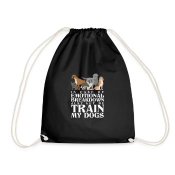 Dog Education Dog Trainer Dog Dog Training - Drawstring Bag - black - Front