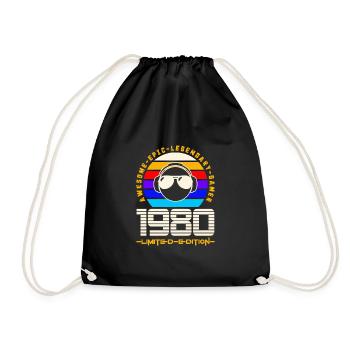 1980 - Turnbeutel - Schwarz - Vorne