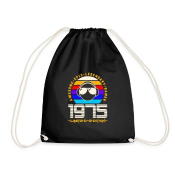 1975 - Drawstring Bag - black - Front