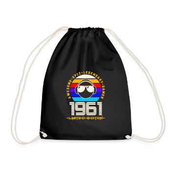 1961 - Drawstring Bag - black - Front