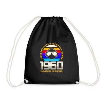 1960 - Drawstring Bag - black - Front