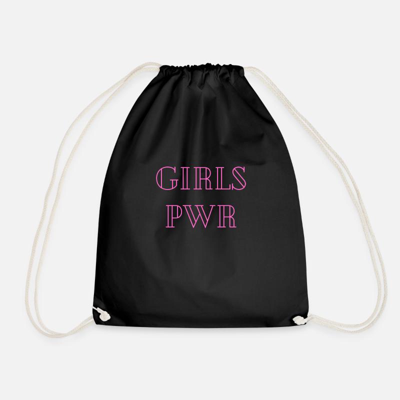 Girls Support Feminism Pride Power Geschenk - Turnbeutel - Schwarz