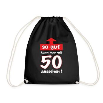 BD - Pfeil so gut kann man mit 50 aussehen - - Turnbeutel - Schwarz - Vorne
