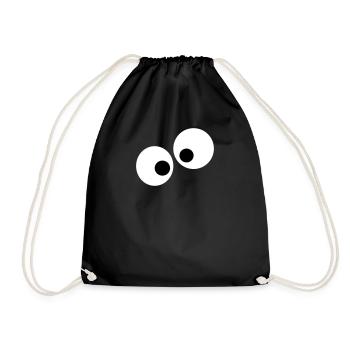 yeux - Sac de sport léger - noir - Devant