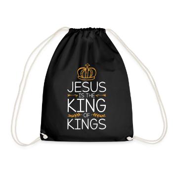 Jésus est le roi bible - Sac de sport léger - noir - Devant