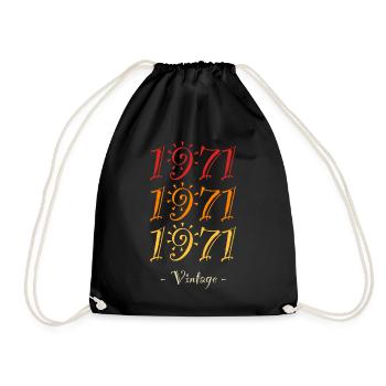 1971 vintage - Drawstring Bag - black - Front