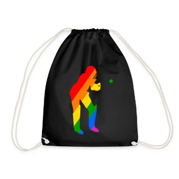 Cricket Wicketkeeper - Drawstring Bag - black - Front
