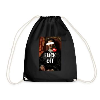 FUCK OFF – Neoklassische Kunst - Turnbeutel - Schwarz - Vorne