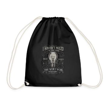 Thomas Edison light bulb - Drawstring Bag - black - Front