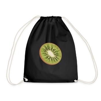 Kiwi - Turnbeutel - Schwarz - Vorne