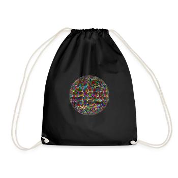 disco ball - Drawstring Bag - black - Front