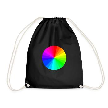 color Wheel - Drawstring Bag - black - Front