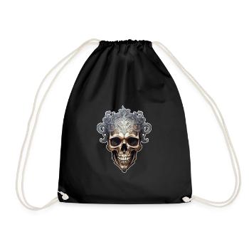 Goth Gothique Crâne Mystique Horreur Crâne - Sac de sport léger - noir - Devant