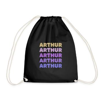 Vorname Arthur - Turnbeutel - Schwarz - Vorne