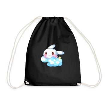 Rabbit cute kids - Drawstring Bag - black - Front