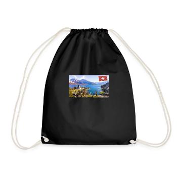 Spiez, Suisse. - Sac de sport léger - noir - Devant