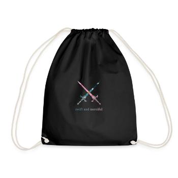 Fantasy Swords - Swift and merciful - Drawstring Bag - black - Front