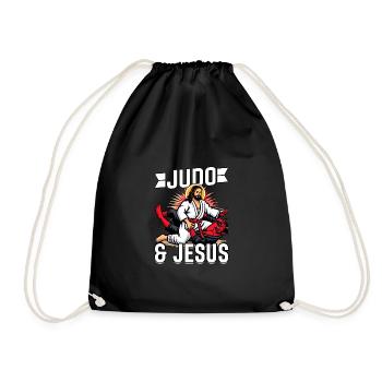 Judo and Jesus - Drawstring Bag - black - Front