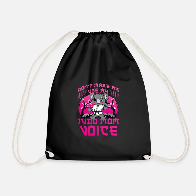 Don't make me use my Judo Mom Voice - Drawstring Bag - black