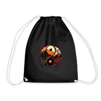 Yin Yang - Turnbeutel - Schwarz - Vorne