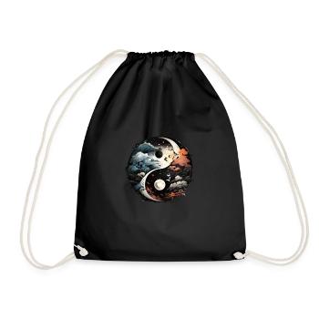Yin Yang - Turnbeutel - Schwarz - Vorne