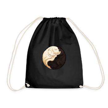 Yin Yang Welpe - Turnbeutel - Schwarz - Vorne