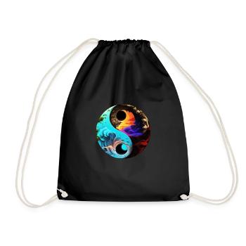 Yin Yang - Turnbeutel - Schwarz - Vorne