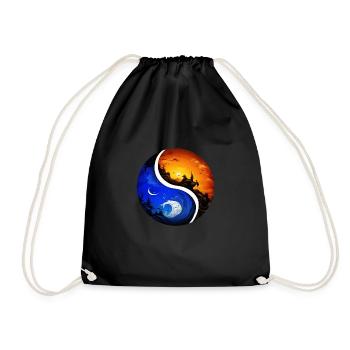 Yin Yang - Turnbeutel - Schwarz - Vorne
