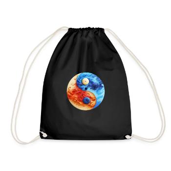 Yin Yang - Turnbeutel - Schwarz - Vorne