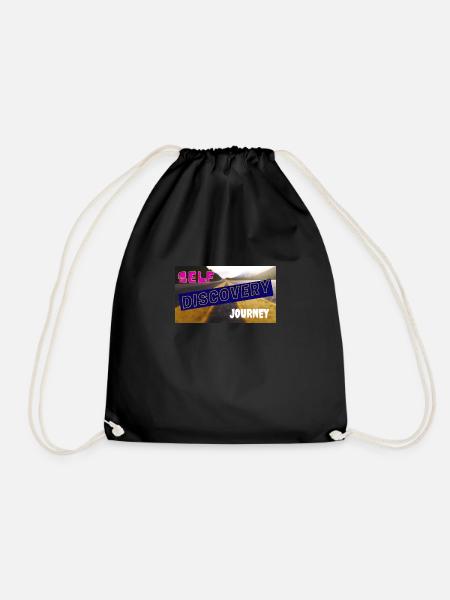 Self DiscoveryJourney - Drawstring Bag - black