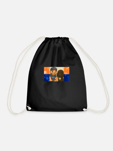 Senior Fluffy Research Assistant - Drawstring Bag - black