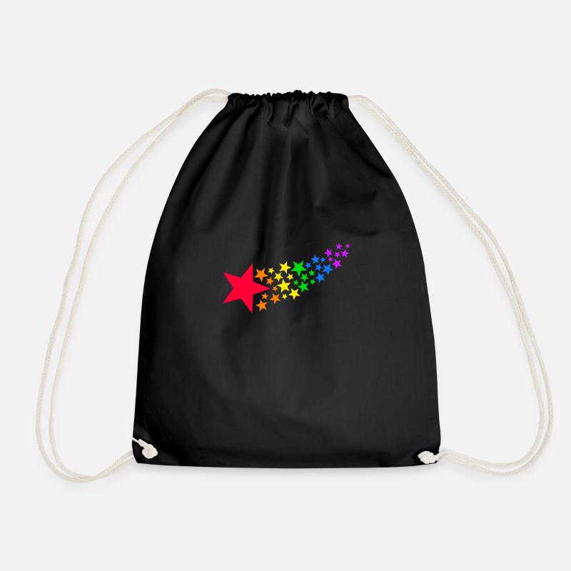 Étoiles arc-en-ciel - Sac de sport léger - noir