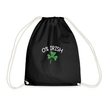 0% Irish Vintage drôle cadeau Paddy St. Patrick’s - Sac de sport léger - noir - Devant