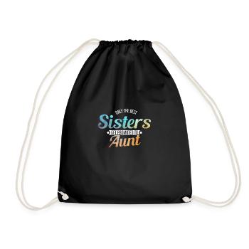 Sisters Promoted To Aunt New Aunt Baby Shower - Sac de sport léger - noir - Devant