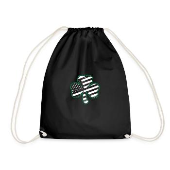 Irish American Flag Vintage Shamrock St. Patrick' - Sac de sport léger - noir - Devant