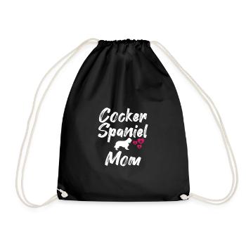 Cocker Spaniel Dog Maman Maman Maman Pet Lover - Sac de sport léger - noir - Devant