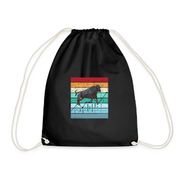 Crypto Trading Hodl Stock Market Chart Bitcoin - Drawstring Bag - black - Front