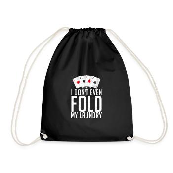 Je ne plie même pas mon lecteur de carte de poker - Sac de sport léger - noir - Devant