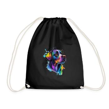 Labrador - Drawstring Bag - black - Front